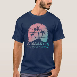 Sint. Maarten | Sint Martin Retro Gradient T Shirt