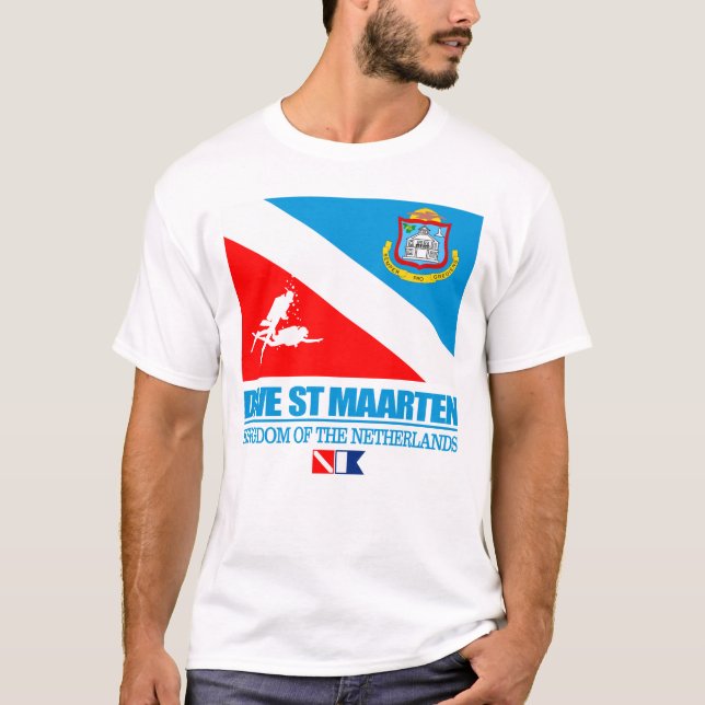 Sint Maarten (sq) T Shirt (Framsida)