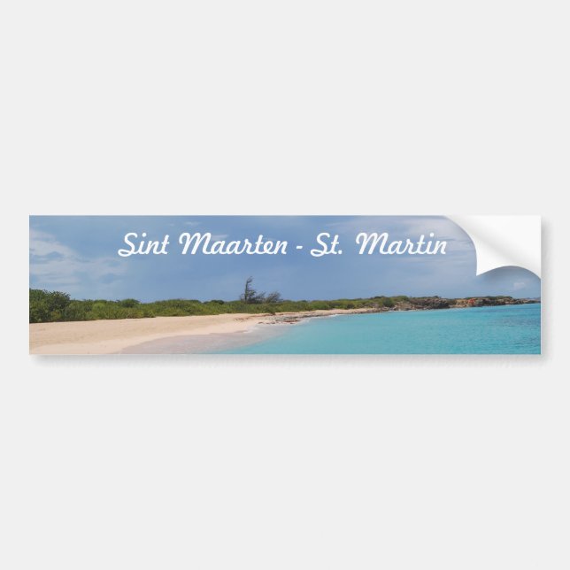 Sint Maarten - St. Martin Beach Scene Bildekal (Framsidan)