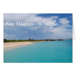 Sint Maarten - St. Martin Beach Scene Hälsningskort