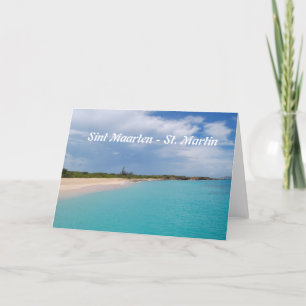 Sint Maarten - St. Martin Beach Scene Kort