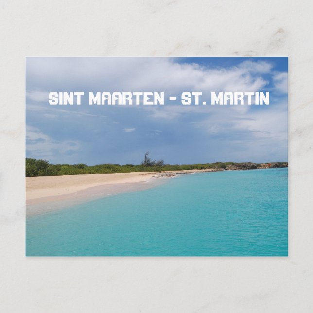 Sint Maarten - St. Martin Beach Scene Vykort (Framsida)
