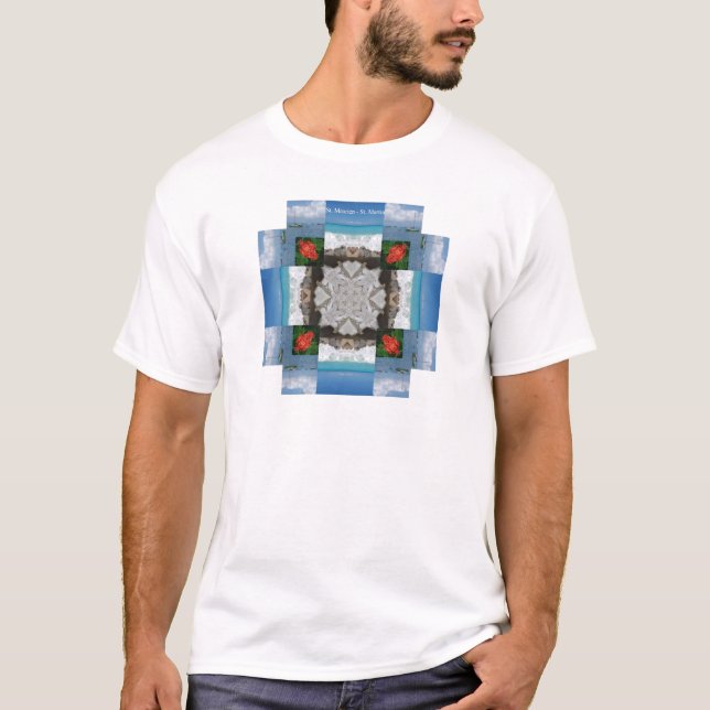 Sint Maarten - St. Martin Kaleidoscope T Shirt (Framsida)