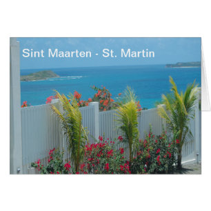 Sint Maarten - St. Martin Ocean Blue-Sjölandskapet Hälsningskort