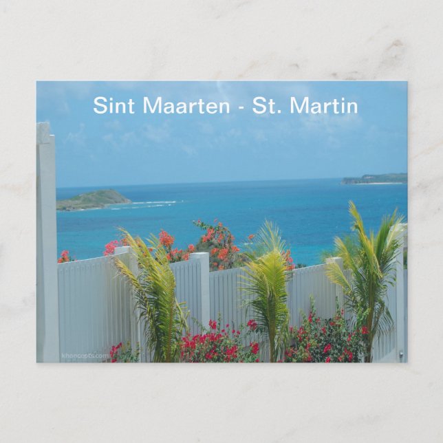 Sint Maarten - St. Martin Ocean Blue-Sjölandskapet Vykort (Framsida)