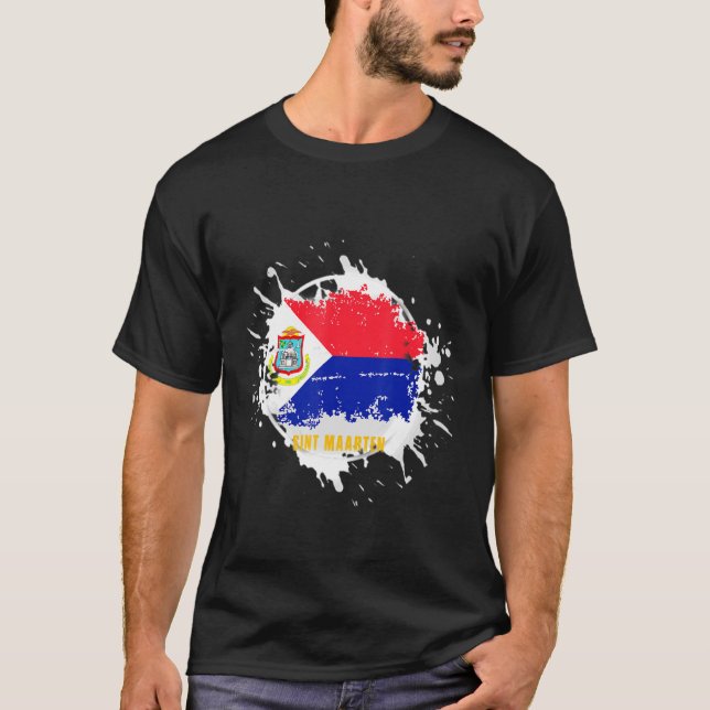 Sint Maarten Stänk T Shirt (Framsida)