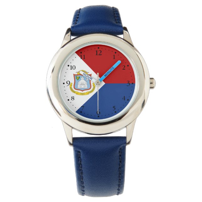 Sint Maartens flagga Armbandsur (Framsida)