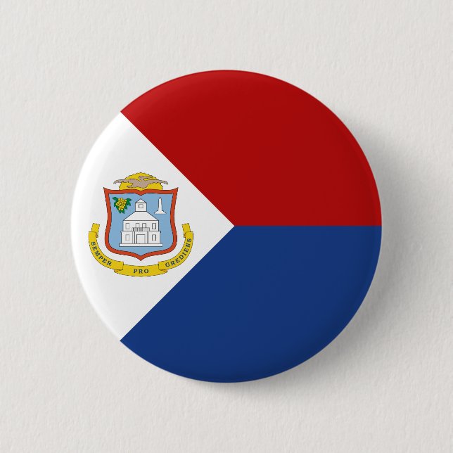 Sint Maartens flagga Knapp (Framsida)