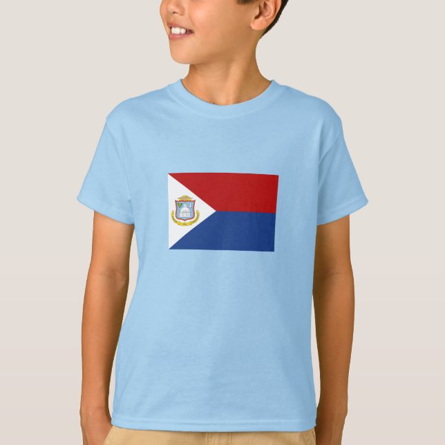 Sint Maartens flagga T Shirt (Framsida)