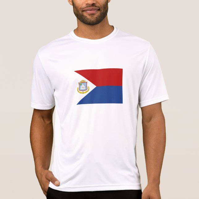 Sint Maartens flagga T Shirt (Framsida)