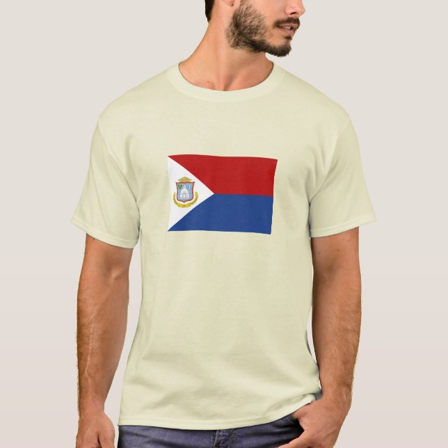 Sint Maartens flagga T Shirt (Framsida)