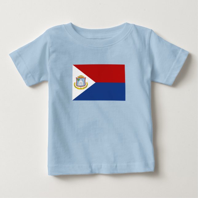 Sint Maartens flagga T Shirt (Framsida)