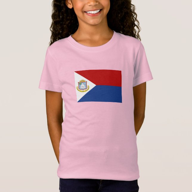 Sint Maartens flagga T Shirt (Framsida)