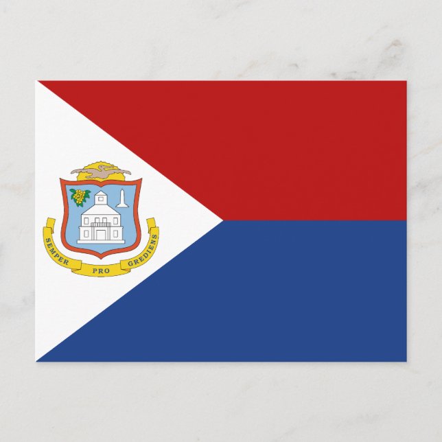 Sint Maartens flagga Vykort (Framsida)