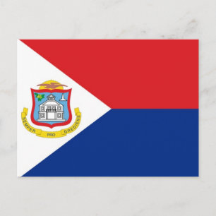 Sint Maartens nationella världsflagga Vykort
