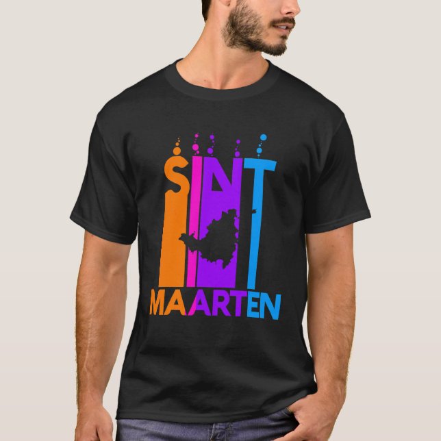 Sint Maartin Färgglada Bubblor T Shirt (Framsida)