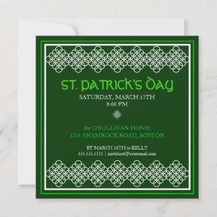 Sint. Patricks Day Celtic Mönster Party-inbjudan Inbjudningar