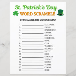 Sint. Patrick's Day Ord Scramble Game