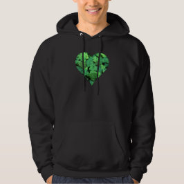 Sint. Patties Day, grönt schrock, Irish hearts Hoodie