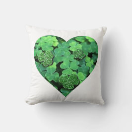 Sint. Patties Day, grönt schrock, Irish hearts Kudde