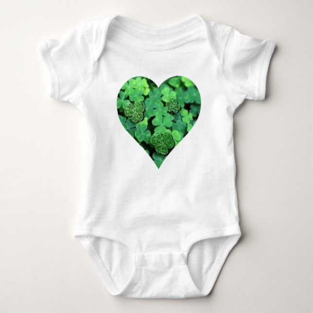 Sint. Patties Day, grönt schrock, Irish hearts T Shirt (Framsida)