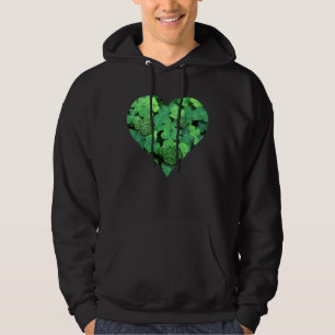 Sint. Patty Day grönt schamprock Irish hearts Hoodie