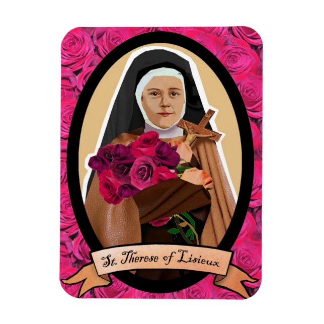 Sint Therese of Lisieux ikon fridge magnet (Vertikal)