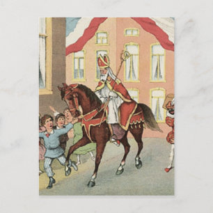 Sinterklaas Dutch St. Nick Vintage St. Nicholas Vykort