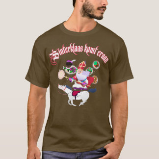 Sinterklaas kommer från den nederländska originalp t shirt