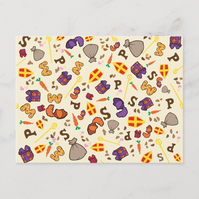 Sinterklaas-kort Vykort (Framsida)