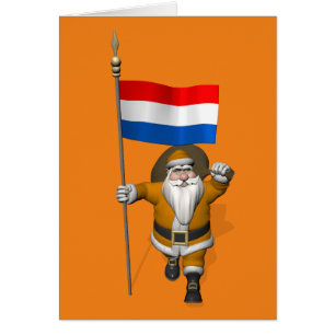 Sinterklaas med tecken på Nederländerna Hälsningskort