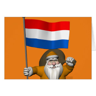Sinterklaas med tecken på Nederländerna Hälsningskort