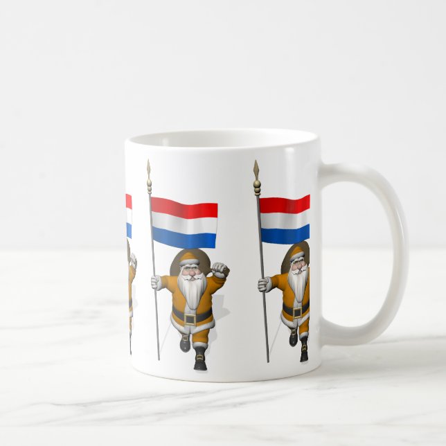 Sinterklaas med tecken på Nederländerna Kaffemugg (Höger)