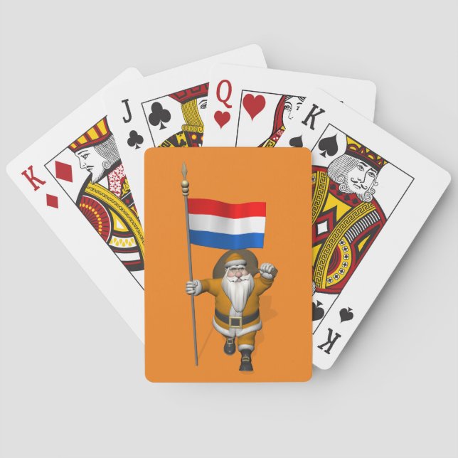 Sinterklaas med tecken på Nederländerna Kortlek (Baksidan)