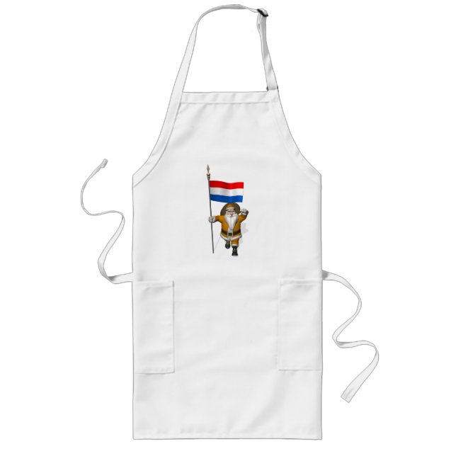 Sinterklaas med tecken på Nederländerna Långt Förkläde (Framsidan)