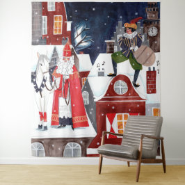 Sinterklaas Natt Village Holländsk Semester Vägg
