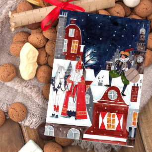 Sinterklaas & Piet på taken av Amsterdam Kort