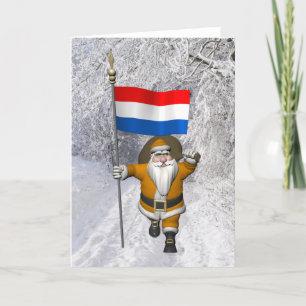 Sinterklaas with Dutch Flagga Kort
