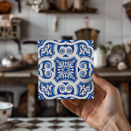 Sintra Blå Kakel Design Europeisk Vintage Stil