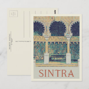Sintra Moorish dekoration illustration Portugal Vykort