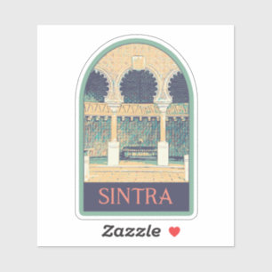 Sintra Moorish stil illustration Portugal Klistermärken