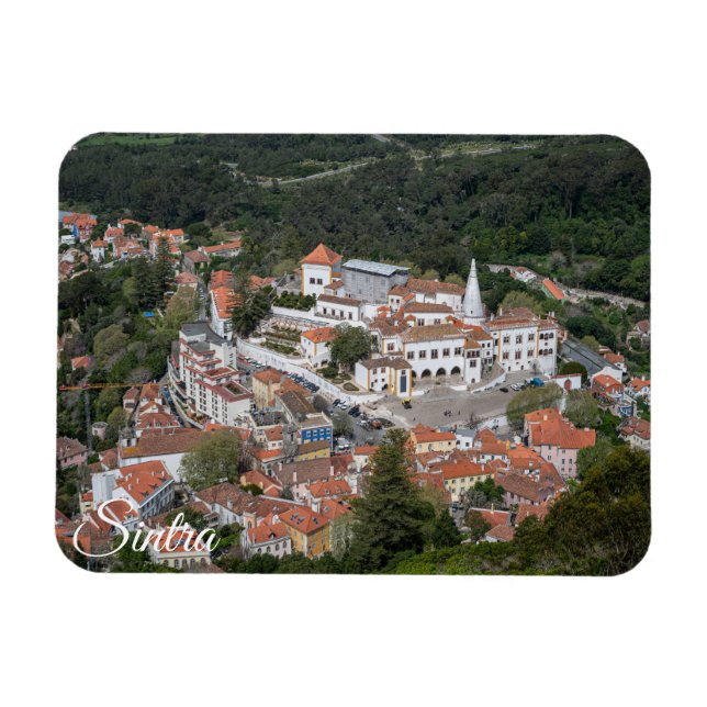 Sintra-palatset ovanifrån i Sintra, Portugal Magnet (Horisontell)