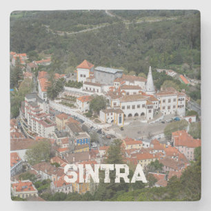 Sintra-palatset ovanifrån i Sintra, Portugal Stenunderlägg