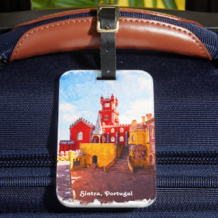 Sintra Portugal City Watercolor Bagagebricka