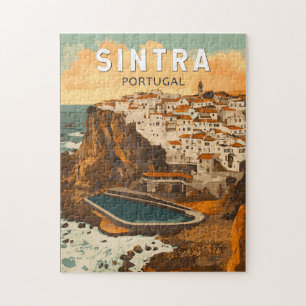 Sintra Portugal Illustration Travel Art Vintage Pussel