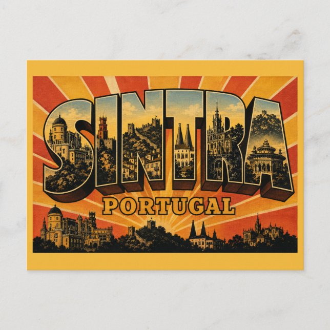 Sintra Portugal Pena-palats Vykort (Framsida)