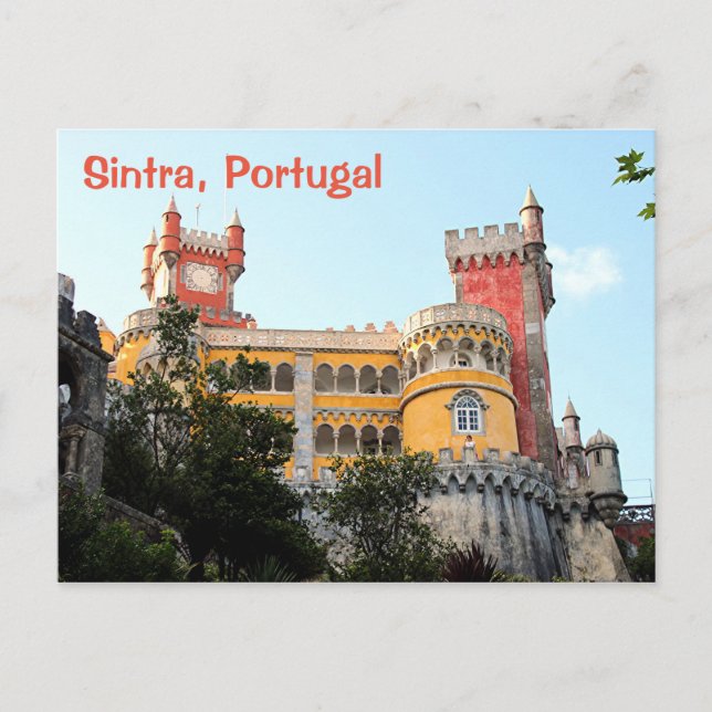 Sintra, Portugal: Pena-palatset, nära Lissabon Vykort (Framsida)