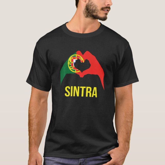 Sintra Portuguese City Love Portugal Flag T Shirt (Framsida)