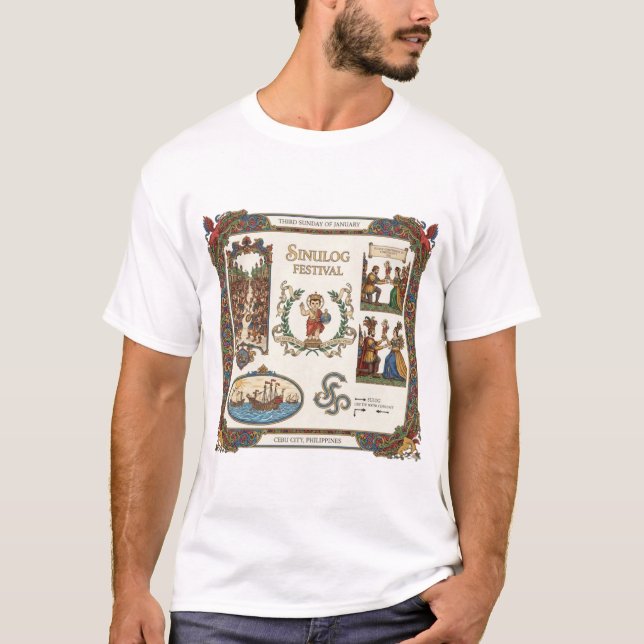 SINULOG FESTIVAL Herr Basic T-Shirt (Framsida)