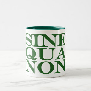 Sinus - qua - non latinsk citationsteckenmugg Två-Tonad mugg